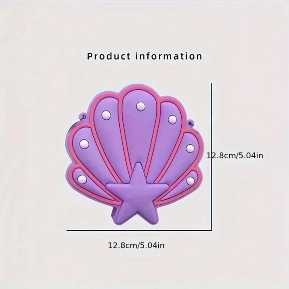 Purple Silicone Shell Coin Purse Crossbody Waterproof Cute Wallet NWT